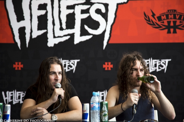 AIRBOURNE EN CONFERENCE DE PRESSE AU HELLFEST LE 20.06.2015