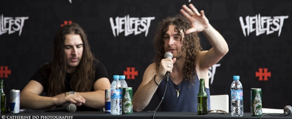 AIRBOURNE EN CONFERENCE DE PRESSE AU HELLFEST LE 20.06.2015